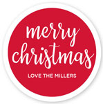 Round Gift Stickers by Boatman Geller - Lettered Christmas