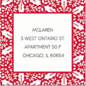 Gift Stickers by Boatman Geller - Holly Tile Red