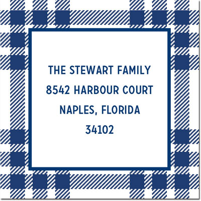 Gift Stickers by Boatman Geller - Scott Plaid Navy