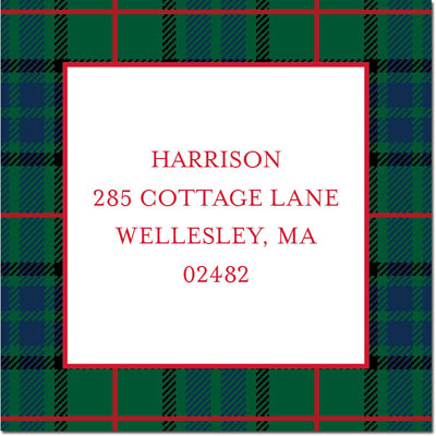 Gift Stickers by Boatman Geller - Lauder Plaid Gift Stickers by Boatman Geller - Lauder Plaid