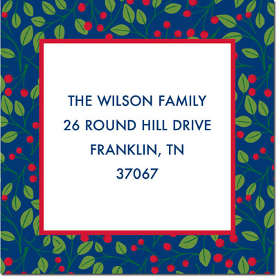 Gift Stickers by Boatman Geller - Berry Pattern Navy Gift Stickers by Boatman Geller - Berry Pattern Navy