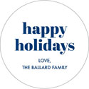 Round Gift Stickers by Boatman Geller - Poster Happy Holidays