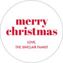 Round Gift Stickers by Boatman Geller - Poster Merry Christmas