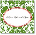 Gift Stickers by Boatman Geller - Green Damask