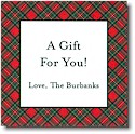 Gift Stickers by Boatman Geller - Red Plaid