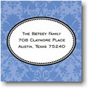 Holiday Gift Stickers by Boatman Geller - Damask Blue