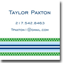 Gift Stickers by Boatman Geller - Grosgrain Blue & Green