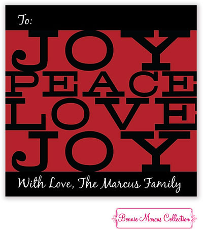 Bonnie Marcus Personalized Gift Stickers - Big Joy (Red)