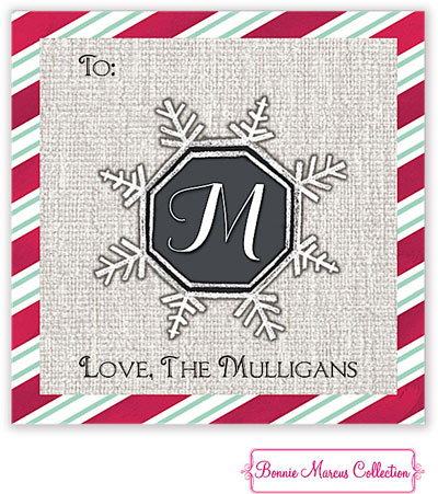 Bonnie Marcus Personalized Gift Stickers - Christmas Monogram