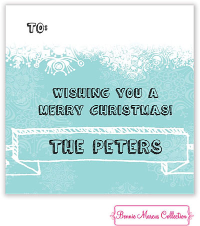 Bonnie Marcus Personalized Gift Stickers - Warm Holiday Wishes (Blue) Bonnie Marcus Personalized Gift Stickers - Warm Holiday Wishes (Blue)
