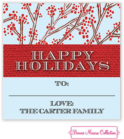 Bonnie Marcus Personalized Gift Stickers - Holiday Branches