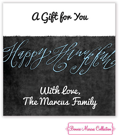 Bonnie Marcus Personalized Gift Stickers - Hanukkah Chalkboard