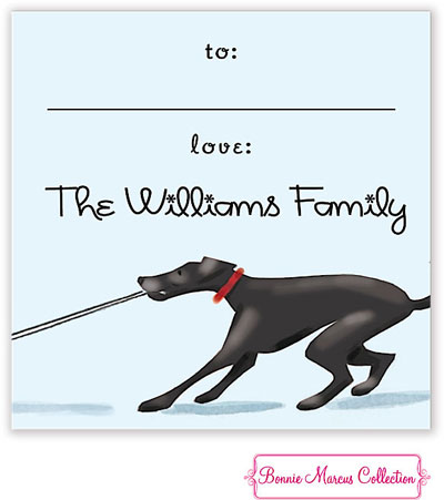 Bonnie Marcus Personalized Gift Stickers - Holiday Wagon (Black Dog) Bonnie Marcus Personalized Gift Stickers - Holiday Wagon (Black Dog)