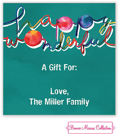 Bonnie Marcus Personalized Gift Stickers - Happy Wonderful Bonnie Marcus Personalized Gift Stickers - Happy Wonderful