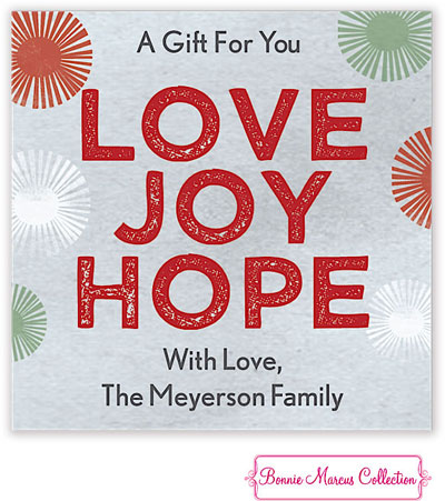 Bonnie Marcus Personalized Gift Stickers - Love Joy Hope