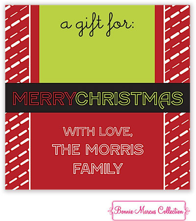 Bonnie Marcus Personalized Gift Stickers - Classic Merry Christmas