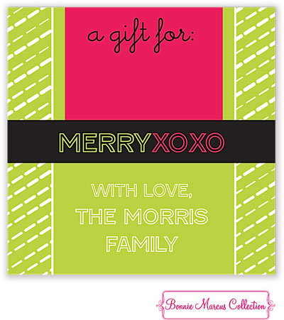Bonnie Marcus Personalized Gift Stickers - Merry XOXO