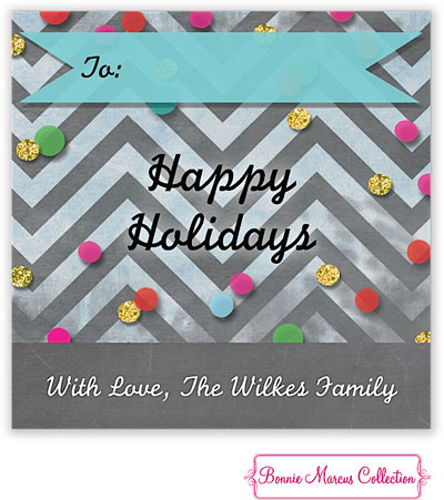 Bonnie Marcus Personalized Gift Stickers - Peace & Joy Confetti Bonnie Marcus Personalized Gift Stickers - Peace & Joy Confetti
