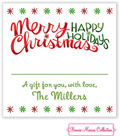 Bonnie Marcus Personalized Gift Stickers - Simple Sparkle Bonnie Marcus Personalized Gift Stickers - Simple Sparkle