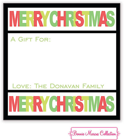 Bonnie Marcus Personalized Gift Stickers - Tis The Holiday Season (Red)