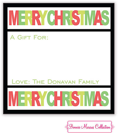 Bonnie Marcus Personalized Gift Stickers - Tis The Holiday Season (Red) Bonnie Marcus Personalized Gift Stickers - Tis The Holiday Season (Red)