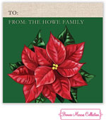 Bonnie Marcus Personalized Gift Stickers - Christmas Poinsettias