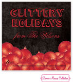 Bonnie Marcus Personalized Gift Stickers - Glittery Holidays (Red)