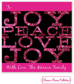 Bonnie Marcus Personalized Gift Stickers - Glitter Joy (Pink)