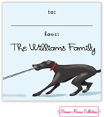 Bonnie Marcus Personalized Gift Stickers - Holiday Wagon (Black Dog)