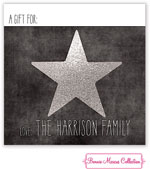 Bonnie Marcus Personalized Gift Stickers - Glitter Star (Silver)