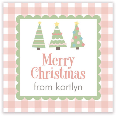 Holiday Gift Stickers by HollyDays (Pastel Trees)