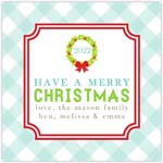 Holiday Gift Stickers by HollyDays (Gingham Christmas)