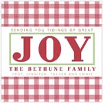 Holiday Gift Stickers by HollyDays (Gingham Tidings of Great Joy)