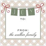 Holiday Gift Stickers by HollyDays (Gingham Joy)