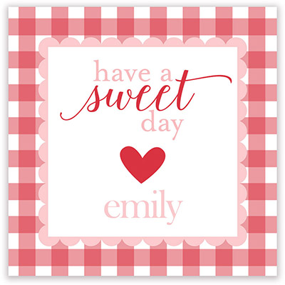 Valentine's Day Gift Stickers by Hollydays (Sweet Gingham)