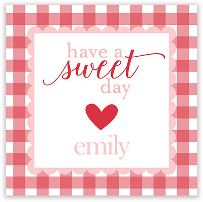 Valentine's Day Gift Stickers by Hollydays (Sweet Gingham) Valentine's Day Gift Stickers by Hollydays (Sweet Gingham)