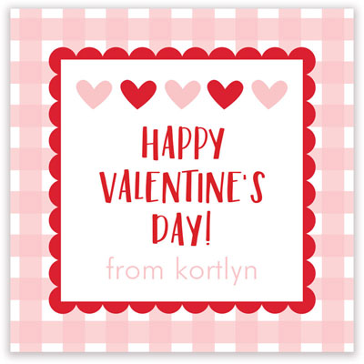 Valentine's Day Gift Stickers by Hollydays (Gingham Hearts) Valentine's Day Gift Stickers by Hollydays (Gingham Hearts)