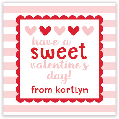 Valentine's Day Gift Stickers by Hollydays (Heart Stripes) Valentine's Day Gift Stickers by Hollydays (Heart Stripes)