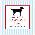 Valentine's Day Gift Stickers by Hollydays (Pawsome Black Labrador)
