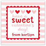 Valentine's Day Gift Stickers by Hollydays (Heart Stripes)