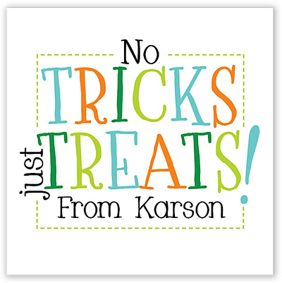 Halloween Gift Stickers by Hollydays (No Tricks Just Treats Green) Halloween Gift Stickers by Hollydays (No Tricks Just Treats Green)