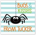 Halloween Gift Stickers by Hollydays (Bugs and Kisses Blue)