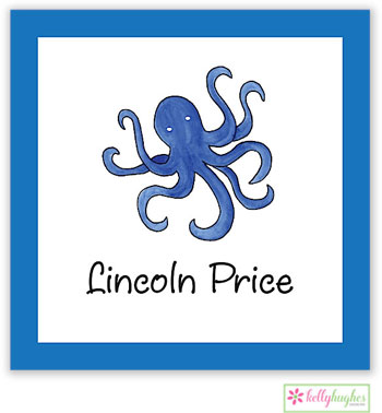 Gift Stickers by Kelly Hughes Designs (Blue Octopus - Sassy)