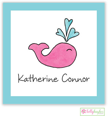 Gift Stickers by Kelly Hughes Designs (Preppy Whale - Sassy)