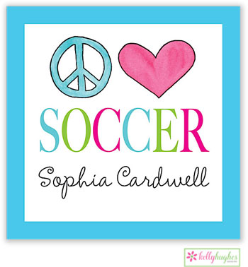 Gift Stickers by Kelly Hughes Designs (Peace Love Soccer - Sassy) Gift Stickers by Kelly Hughes Designs (Peace Love Soccer - Sassy)