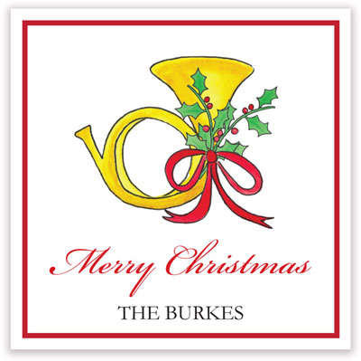 Holiday Gift Stickers by Kelly Hughes Designs (French Horn) Holiday Gift Stickers by Kelly Hughes Designs (French Horn)