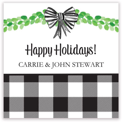 Holiday Gift Stickers by Kelly Hughes Designs (Black and White Bow) Holiday Gift Stickers by Kelly Hughes Designs (Black and White Bow)