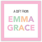 Gift Stickers by Kelly Hughes Designs (Block Letters in Pink)