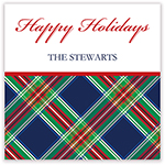 Holiday Gift Stickers by Kelly Hughes Designs (Navy Tartan)