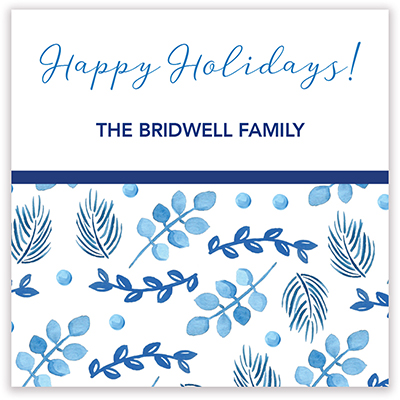 Holiday Gift Stickers by Kelly Hughes Designs (Blue Botanical) Holiday Gift Stickers by Kelly Hughes Designs (Blue Botanical)